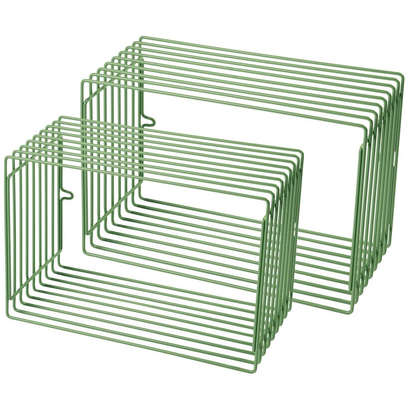 Etagères fil métal rectangle vert (lot de 2) Done by Deer