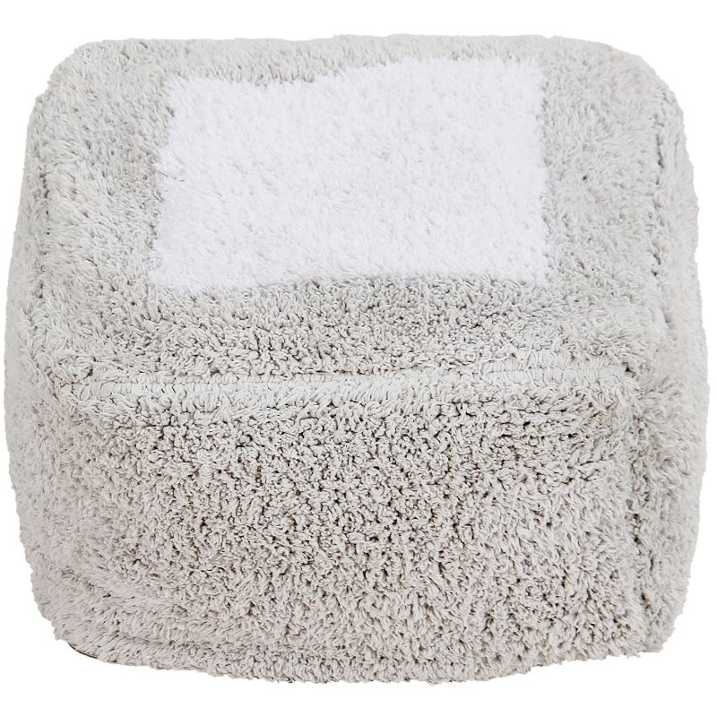 Coussin de sol pouf Marshmallow Square gris Lorena Canals