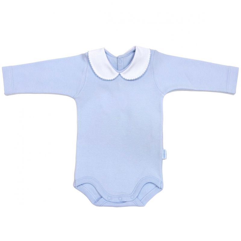 Body col manches longues interlock bleu (6 mois : 68 cm) Cambrass