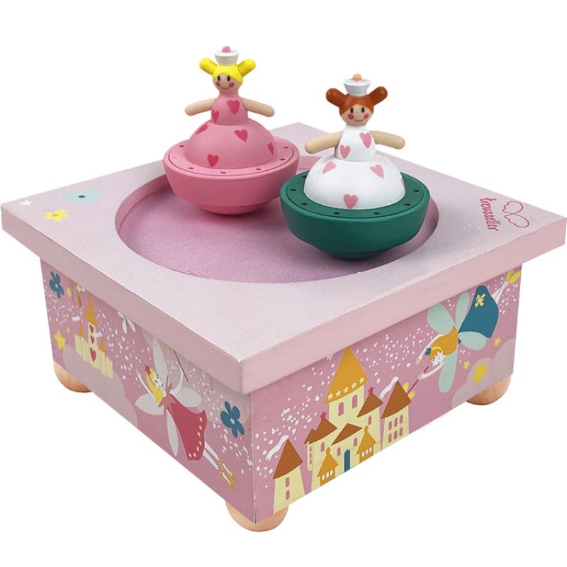 Boite à Musique magnétique Dancing Sœurs Princesses (11,5 x 8,5 cm) Trousselier