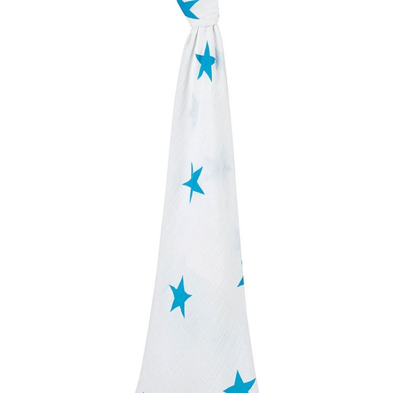Maxi lange Brilliant blue étoile bleue (120 x 120 cm) aden + anais