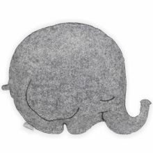 Coussin feutrine éléphant gris (30 x 36,5 cm)  par Jollein