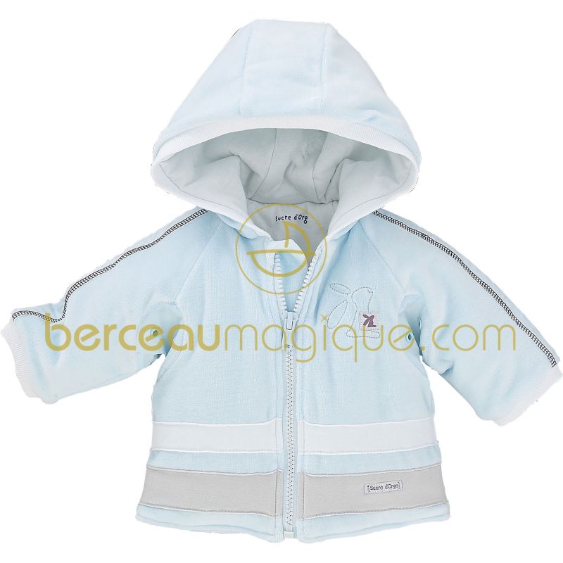 Manteau bébé Aquarelle bleue (1 mois au 12 mois) Sucre d'orge