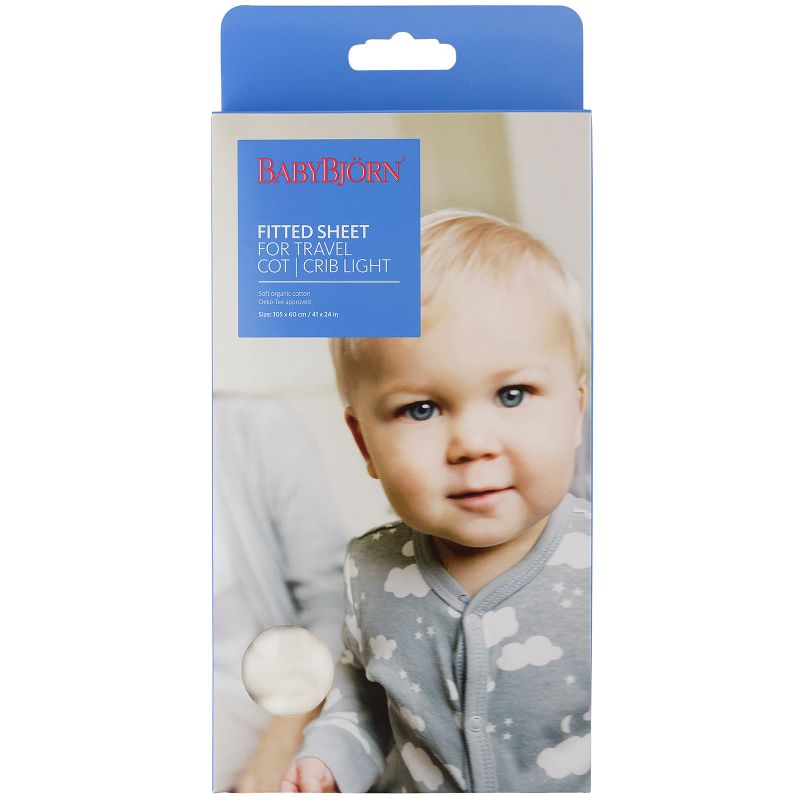 Drap housse blanc pour Lit parapluie Light - Reconditionné BabyBjörn Produit 1