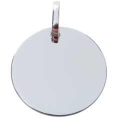 Médaille jeton uni 20 mm (argent massif rhodié) - Aubry-Cadoret