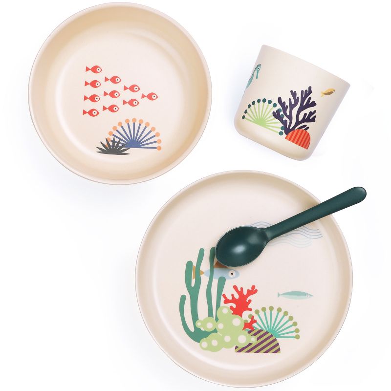 Coffret repas en bambou Bambino Seas (4 pièces) EKOBO