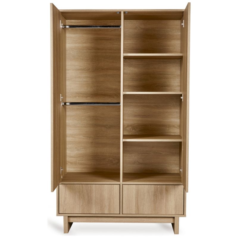 Armoire 2 portes Kyo Honey Ash Quax Produit ouvert 4