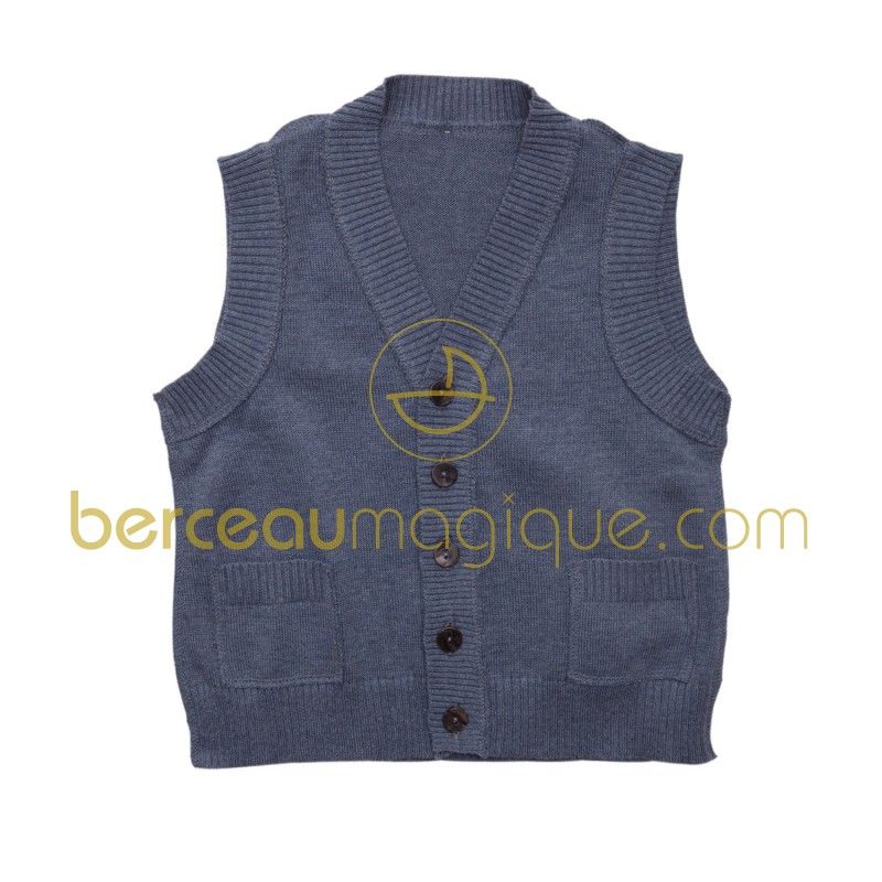 Gilet sans manches Edouard bleu 