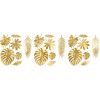 Décorations Aloha feuilles tropicales dorées (21 pièces) - Party Deco