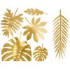 Décorations Aloha feuilles tropicales dorées (21 pièces)  par Party Deco