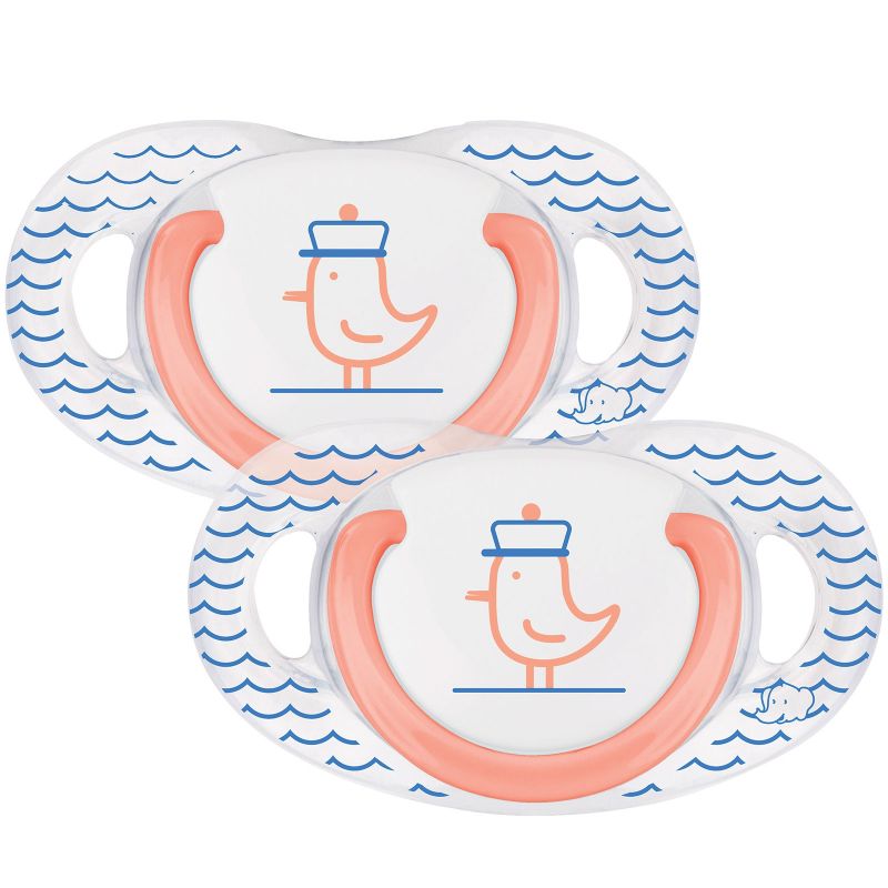 Lot de 2 sucettes physiologiques en latex Navy (6-18 mois) Bébé Confort