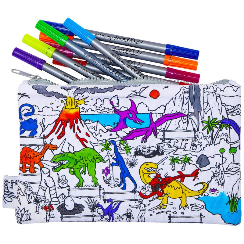 Trousse à colorier lavable et réutilisable Dino avec 10 feutres Eatsleepdoodle Produit 1