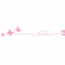 Frise adhésive envol de papillon rose (6 m)  par Mimi'lou