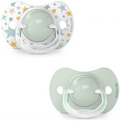 Lot de 2 sucettes symétriques SX PRO 6-18 mois Dreams bleu - Suavinex