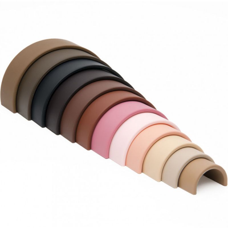 Arc-en-ciel en silicone à empiler Diversity (12 pièces) Dëna