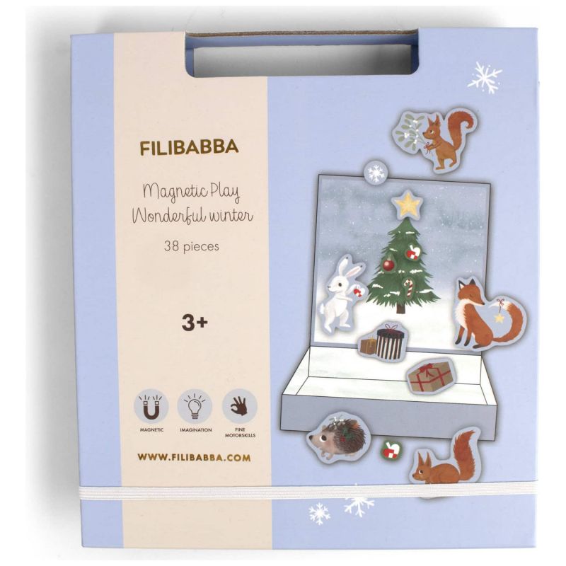 Jeu magnétique Wonderful Winter Forest Friends Filibabba Packaging 3