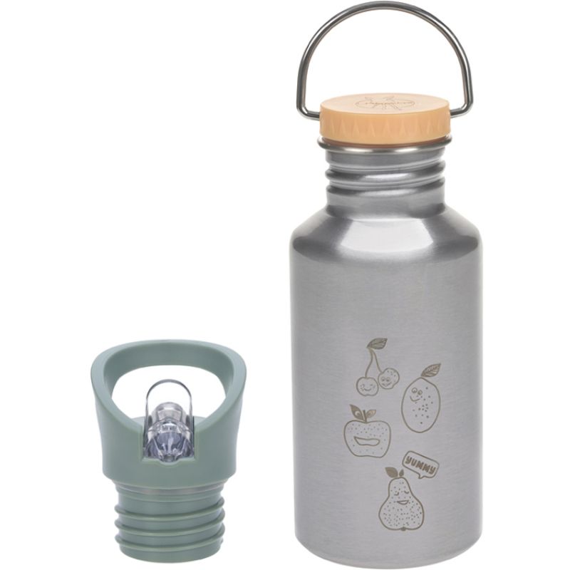 Gourde en inox Yummy gris (500 ml) Lässig