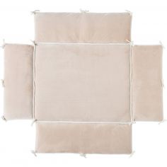 Cuvette de parc en veloudoux Bali, Moka & Snow (75x95 cm)