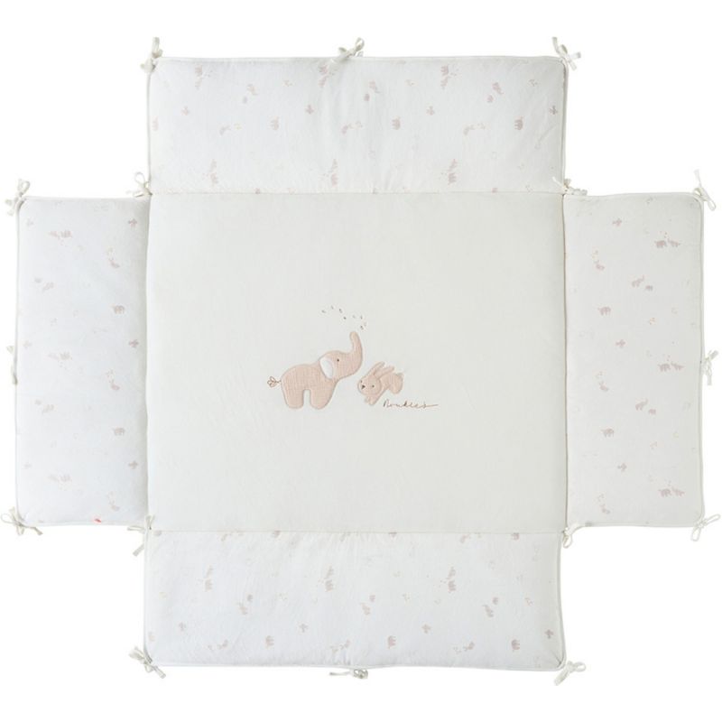 Tapis de parc réversible avec bords Bali, Moka & Snow (75x95 cm) Noukie's Produit 1