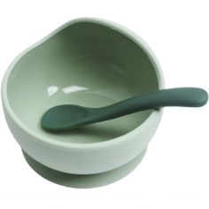 Coffret repas en silicone Vert Sauge-Vert Sapin (2 pièces) - Trois Kilos Sept