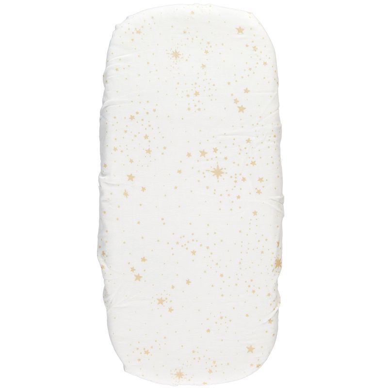 Drap housse Melody Gold stella blanc (80 x 40 cm) Nobodinoz