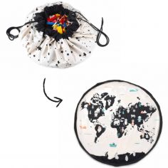 Sac à jouets 2 en 1 réversible Print Worldmap - Play&Go