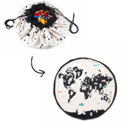 Sac à jouets 2 en 1 réversible Original Print Worldmap Play&Go