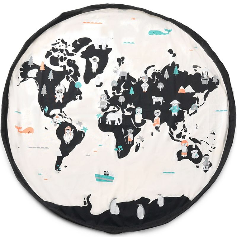Sac à jouets 2 en 1 réversible Original Print Worldmap Play&Go Produit ouvert 7