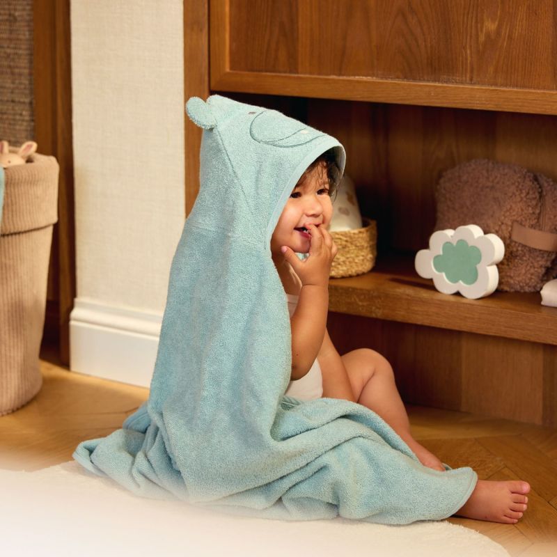 Cape de bain en éponge Hippo Happy (70 x 130 cm) Jollein Ambiance 7
