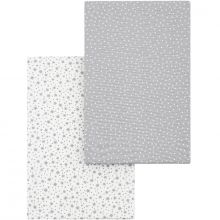 Lot de 2 draps housse pour couffin Forest gris (35 x 80 cm)  par Cambrass