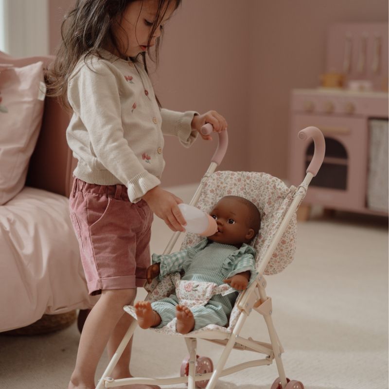 Poussette pour poupée en métal rose Little Dutch Ambiance 2