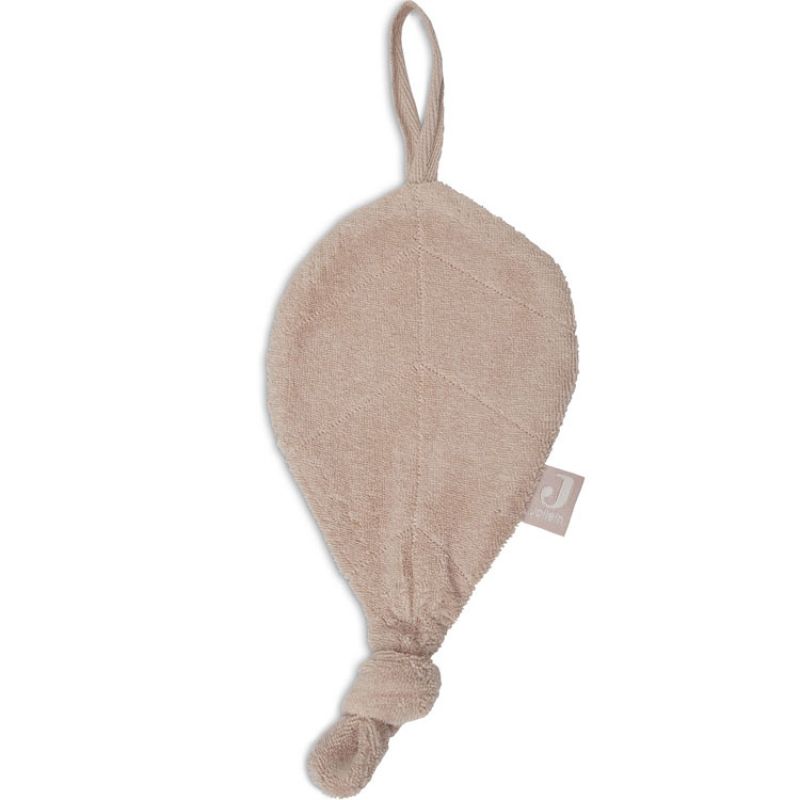 Doudou attache sucette feuille Pale Pink Jollein