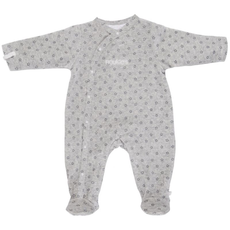 Pyjama chaud fille Poudre d'étoiles gris (9 mois : 74 cm) Noukie's