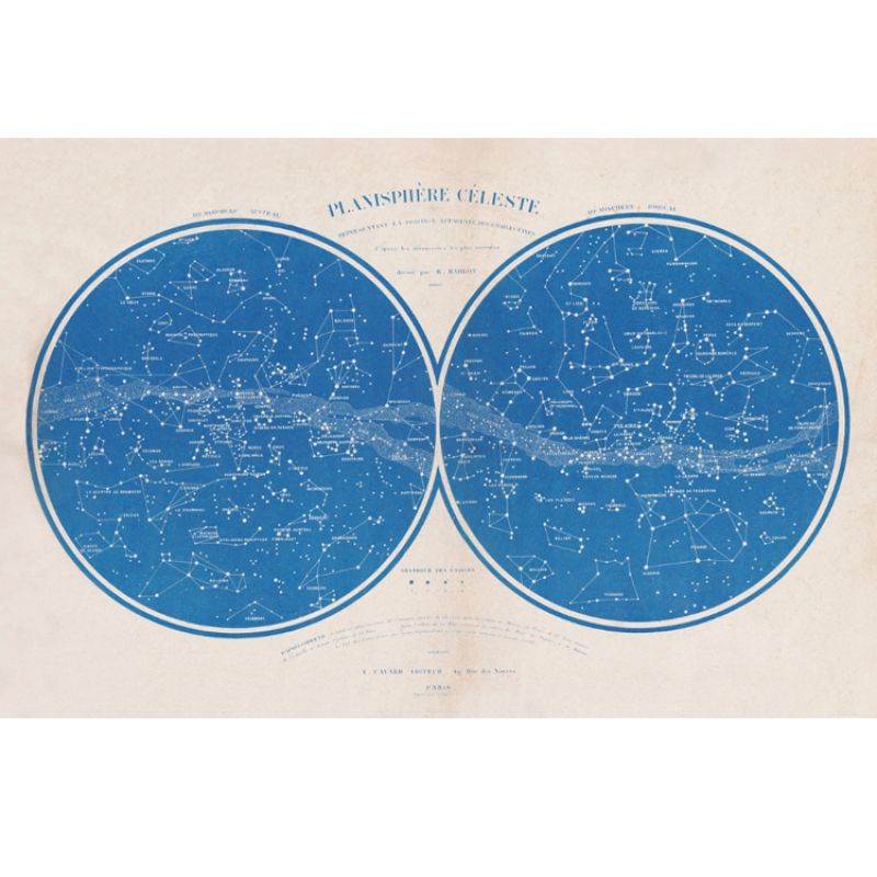 Planche Planisphère céleste 2 (99 x 65 cm) les jolies planches
