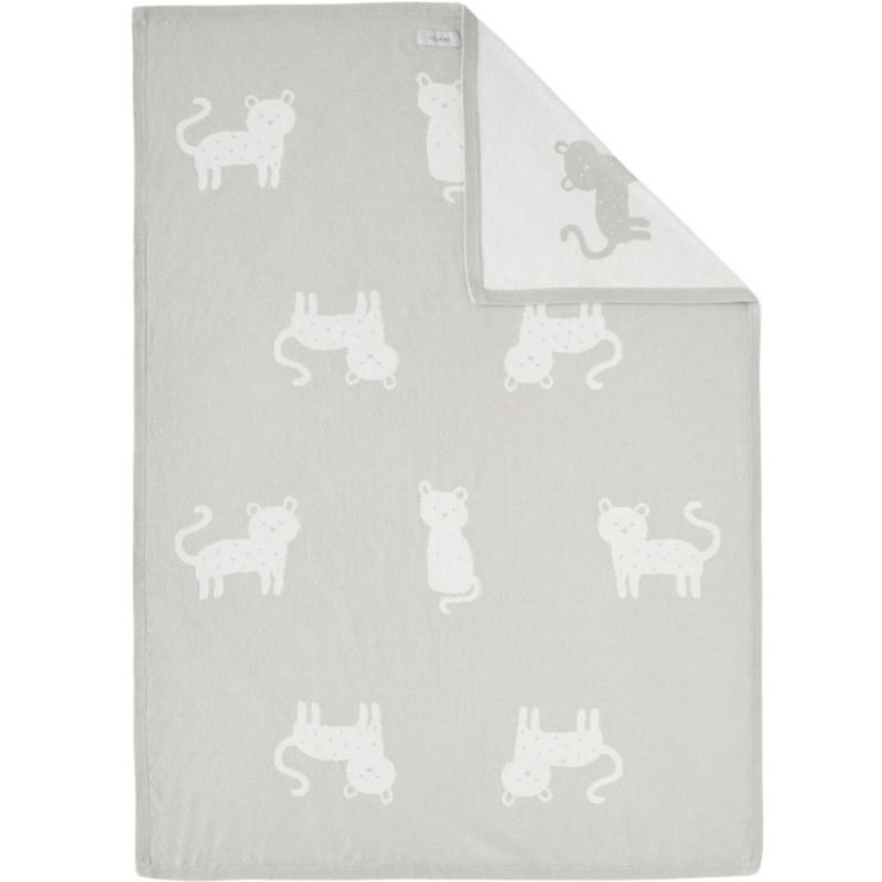 Couverture tricotée en coton léopard Babou & Kendi (75 x 100 cm) Noukie's