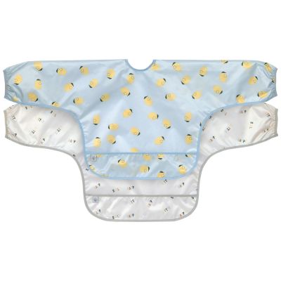 Lot de 2 bavoirs manches longues Happy Fruits Citron Lässig 