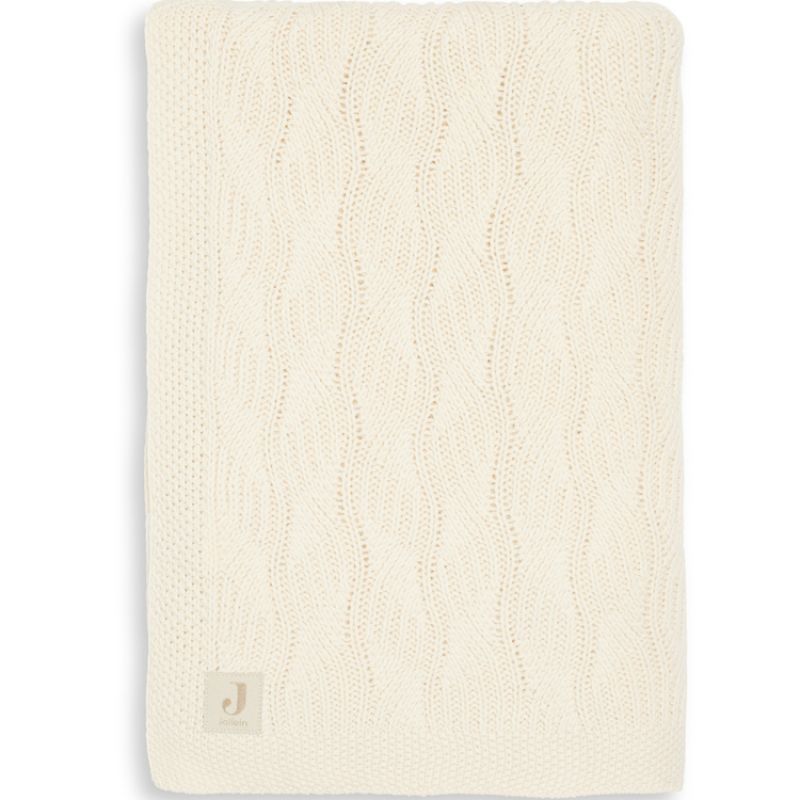 Couverture tricotée Spring Knit Ivory (75 x 100 cm) Jollein