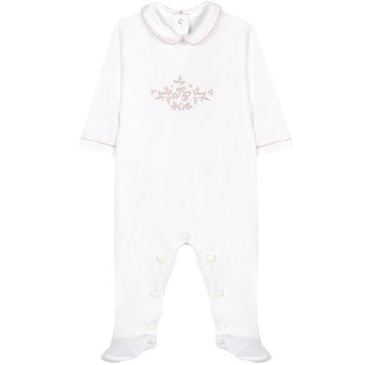 Pyjama léger blanc Feuille de lin (3 mois) Tartine et Chocolat