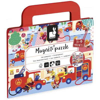 Puzzle magnétique Magneti'Puzzles Pompier (36 pièces) Janod 