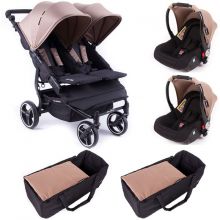 Pack Trio Poussette Double Easy Twin 3.0S taupe  par Baby Monsters