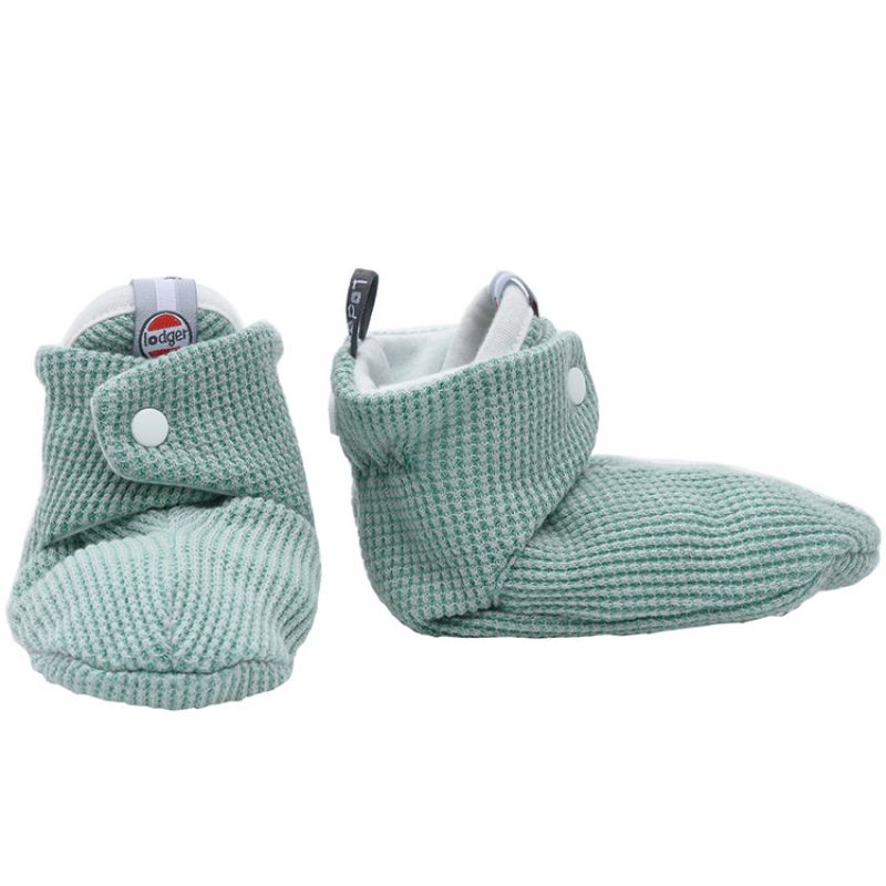 Chaussons en coton Ciumbelle vert d'eau (0-3 mois) Lodger