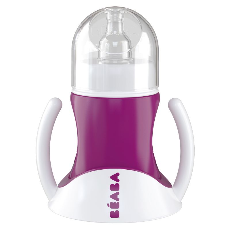 Tasse d'apprentissage 3 en 1 évoluclip prune (180ml) Béaba