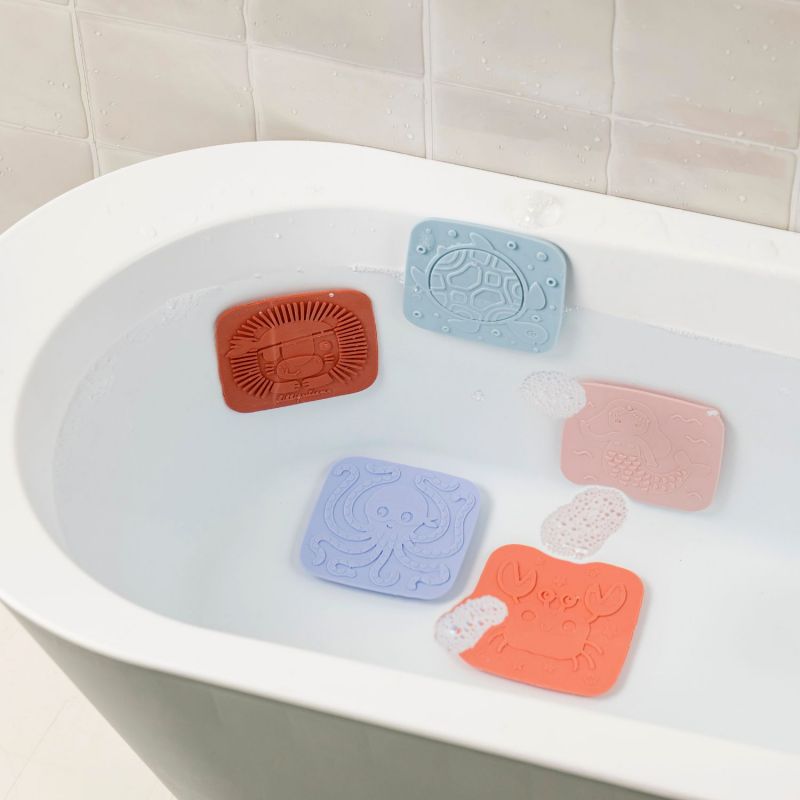 Lot de 5 dalles sensorielles pour le bain Lilliputiens Ambiance 6