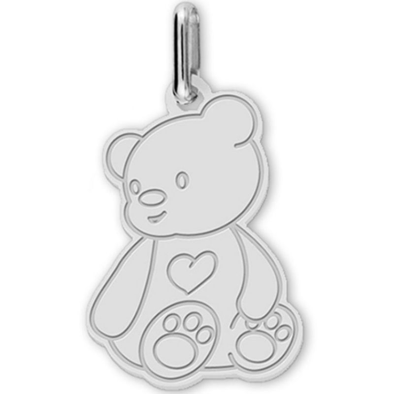 Pendentif Ourson (or blanc 375°) Lucas Lucor
