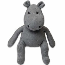 Peluche hippopotame Cable Uni gris (35 cm)  par Baby's Only