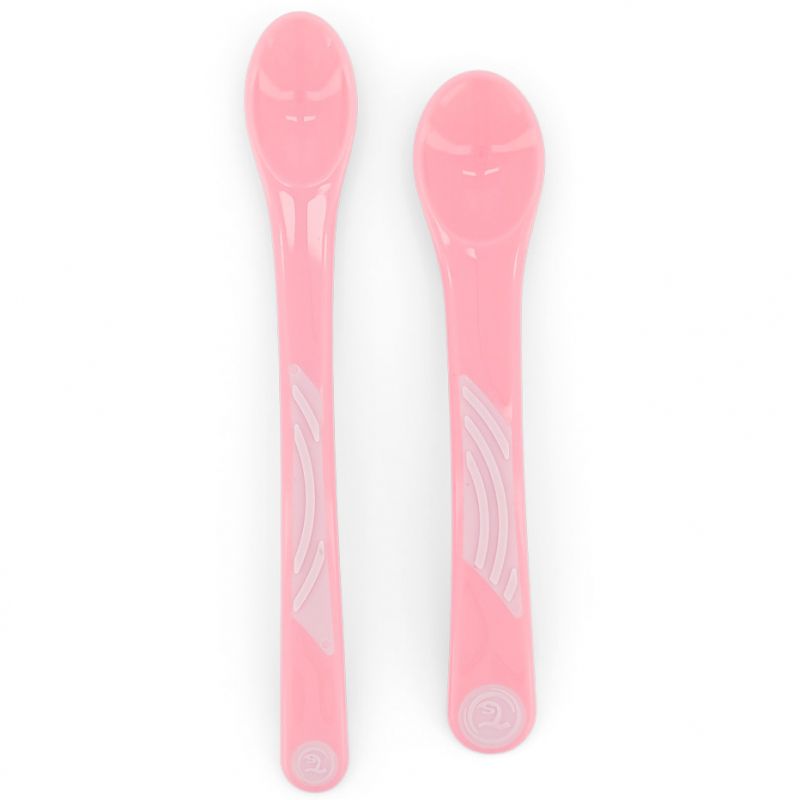 Lot de 2 cuillères rose pastel Twistshake