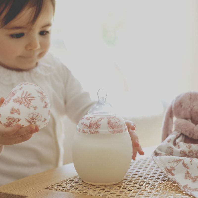 Biberon anti-colique en silicone X Tartine et Chocolat terracota (240 ml) Elhée Ambiance 5