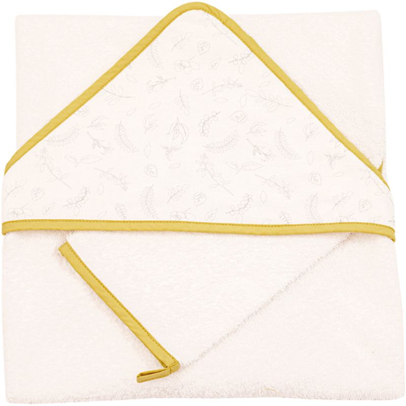 Cape de bain + gant Leafy Bunny (75 x 75 cm) Domiva