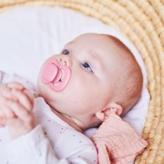 Lot de 2 sucettes symétriques en latex Berry-Blush (0-6 mois)