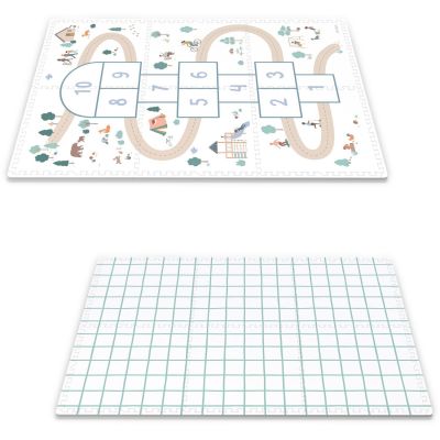 Tapis de jeu réversible 2 en 1 Tiloo Marelle (120 x 180 cm) Play&Go